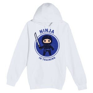 Ninja In Training Sword Premium Pullover Hoodie