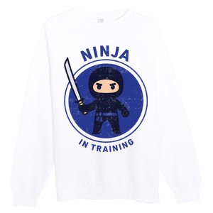 Ninja In Training Sword Premium Crewneck Sweatshirt