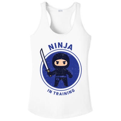 Ninja In Training Sword Ladies PosiCharge Competitor Racerback Tank