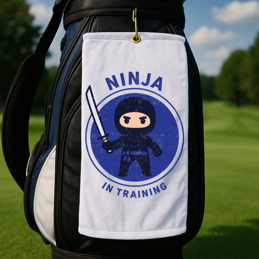 Ninja In Training Sword Golf Towel