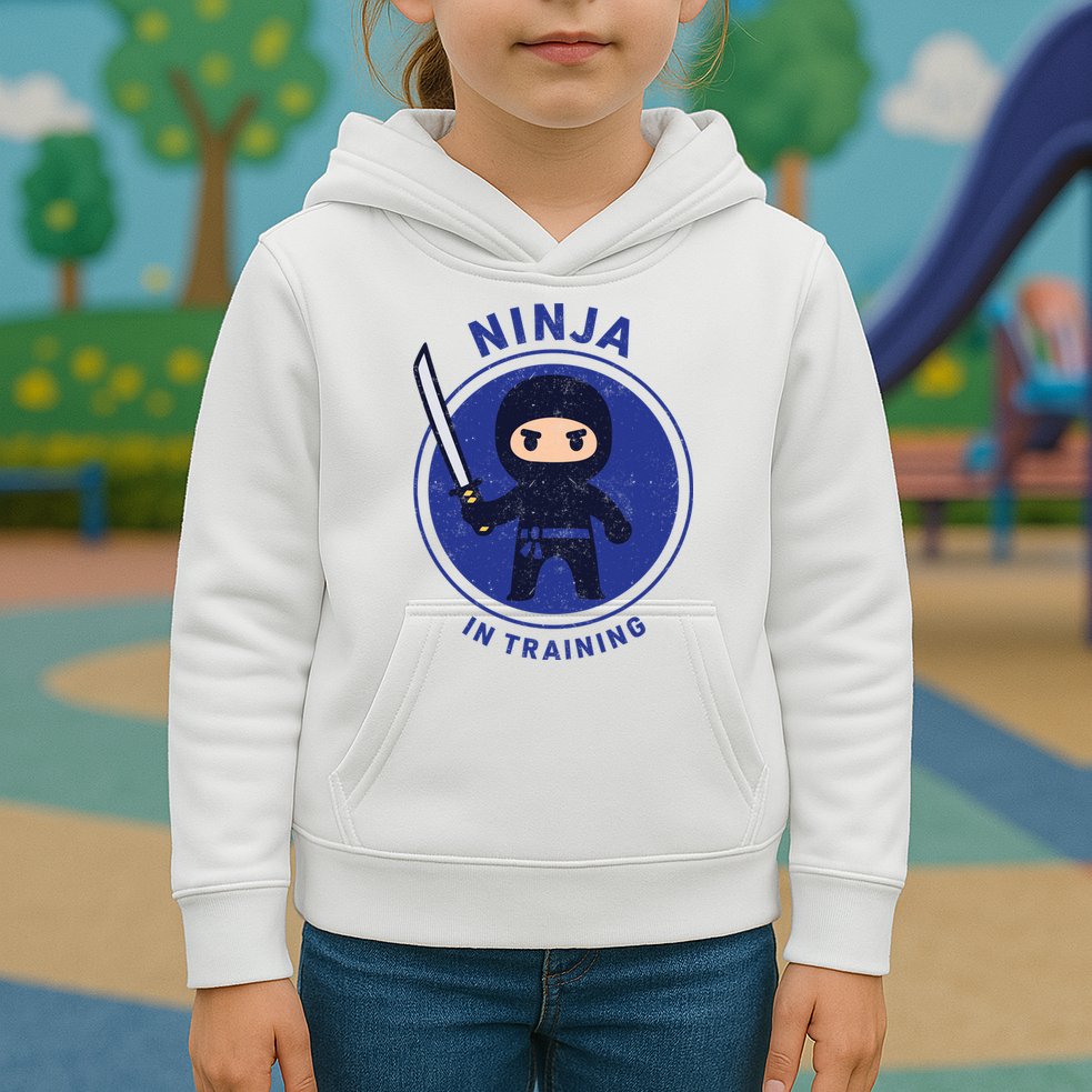 Ninja In Training Sword Kids Hoodie