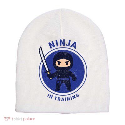 Ninja In Training Sword Short Acrylic Beanie