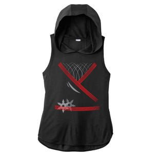 Ninja Outfit Halloween Costume Ladies PosiCharge Tri-Blend Wicking Draft Hoodie Tank