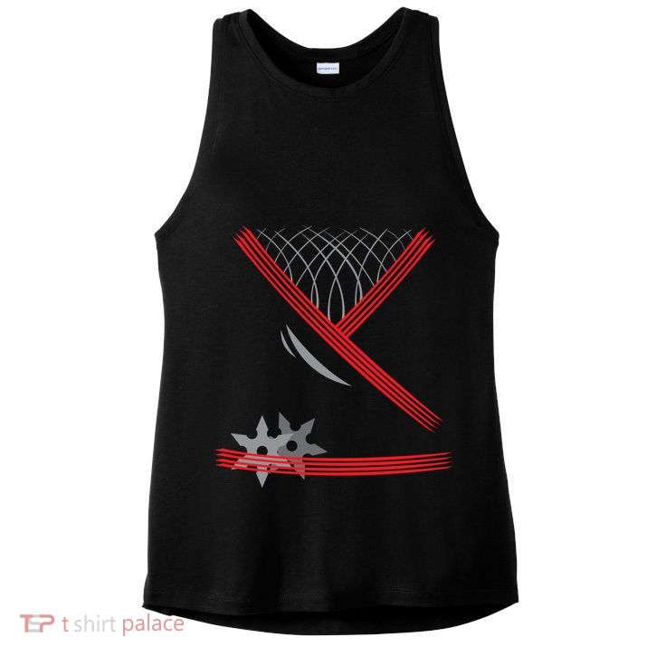 Ninja Outfit Halloween Costume Ladies PosiCharge Tri-Blend Wicking Tank