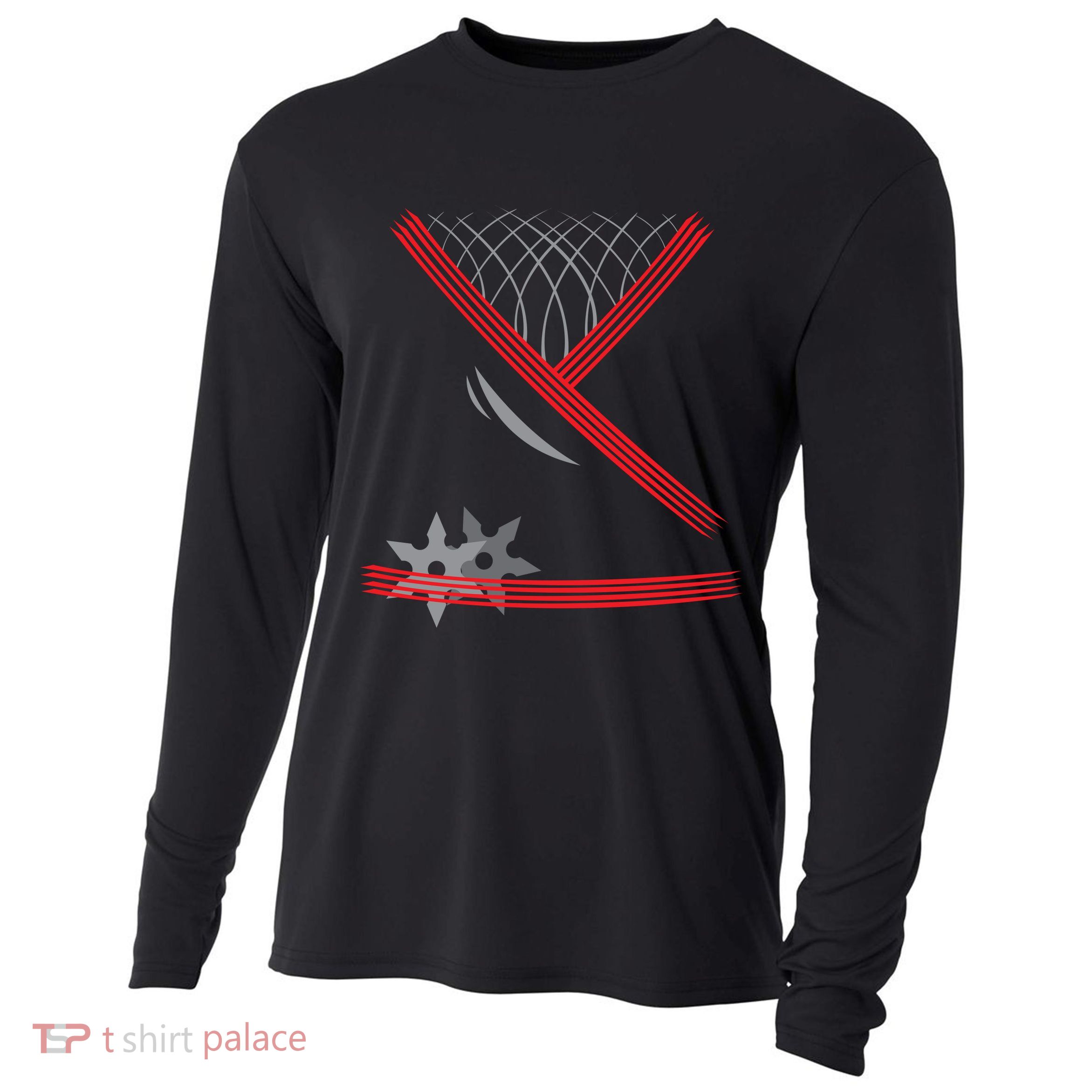Ninja Outfit Halloween Costume Cooling Performance Long Sleeve Crew