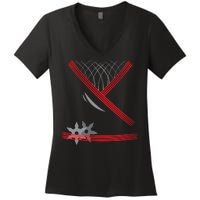 Ninja Outfit Halloween Costume Women's V-Neck T-Shirt