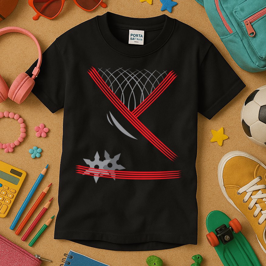 Ninja Outfit Halloween Costume Kids T-Shirt