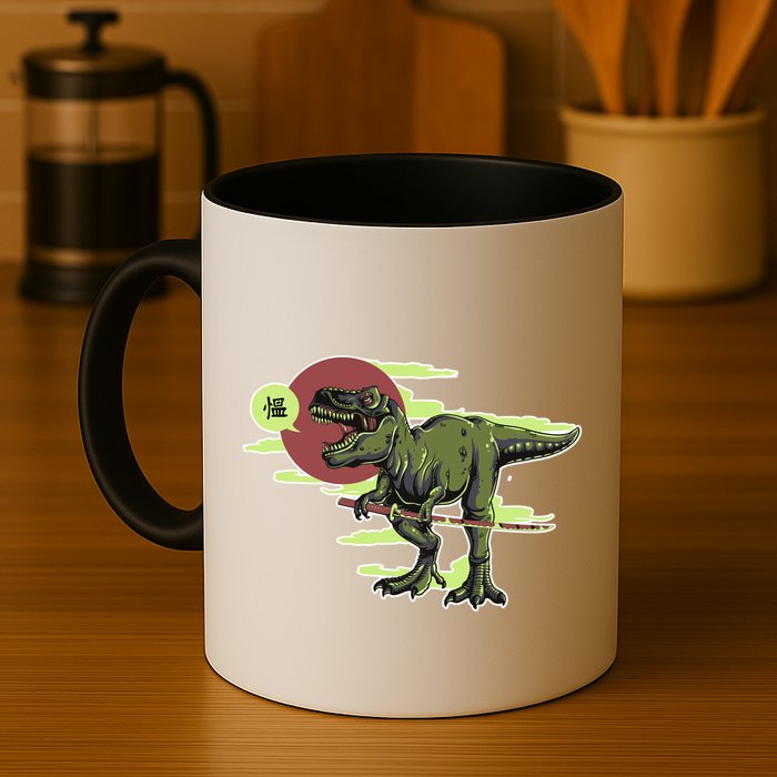 Ninja T-Rex Mug
