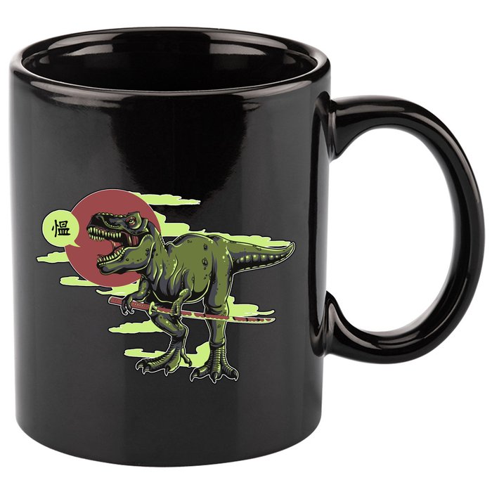 Ninja T-Rex 11oz C Handle Ceramic Mug