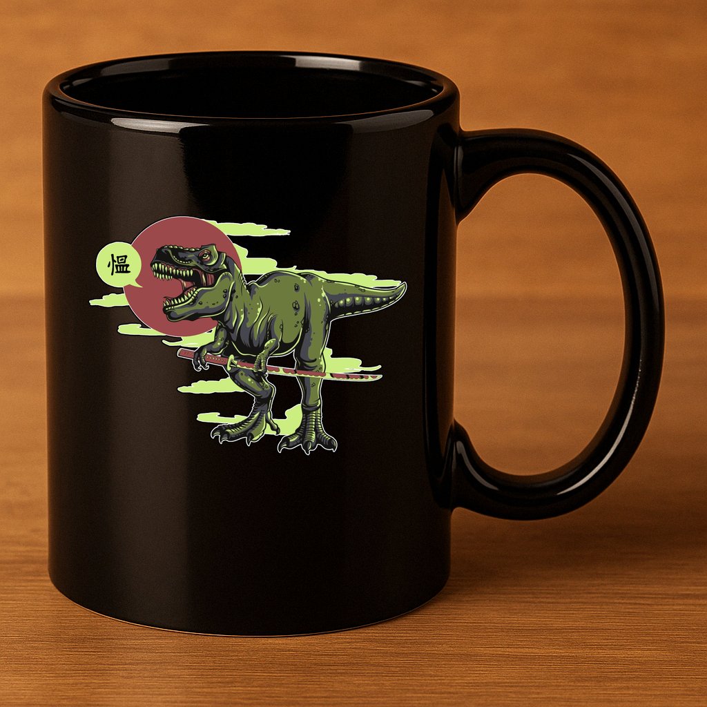 Ninja T-Rex 11oz C Handle Ceramic Mug