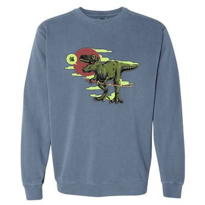 Ninja T-Rex Garment-Dyed Sweatshirt