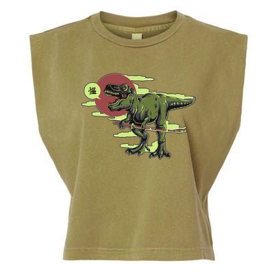 Ninja T-Rex Garment-Dyed Women's Muscle Tee