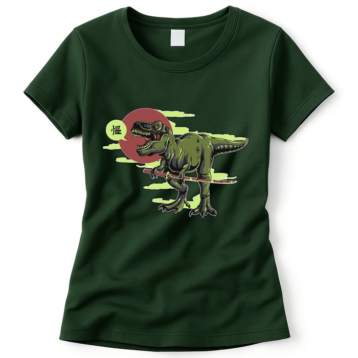 Ninja T-Rex Womens T-Shirt