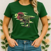 Ninja T-Rex Womens T-Shirt