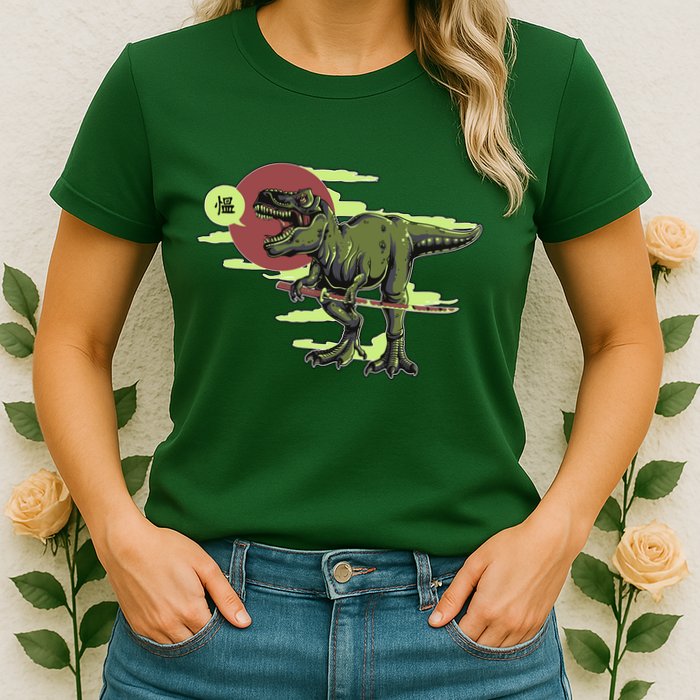 Ninja T-Rex Womens T-Shirt