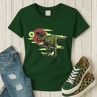 Ninja T-Rex Womens T-Shirt