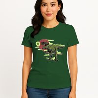 Ninja T-Rex Womens T-Shirt