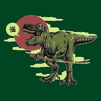 Ninja T-Rex Womens T-Shirt