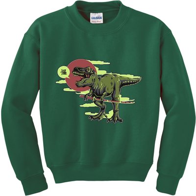 Ninja T-Rex Kids Sweatshirt