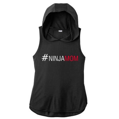 #NinjaMom Ladies PosiCharge Tri-Blend Wicking Draft Hoodie Tank