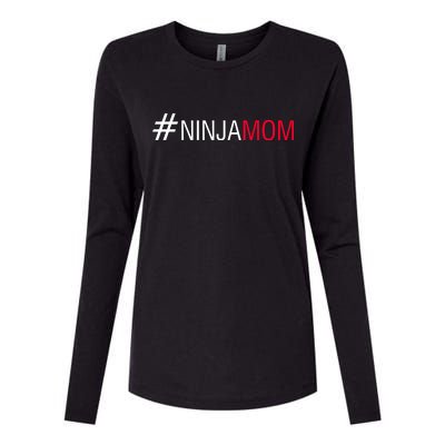 #NinjaMom Womens Cotton Relaxed Long Sleeve T-Shirt