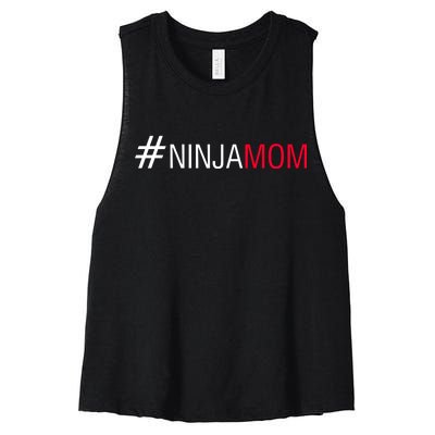 #NinjaMom Women's Racerback Cropped Tank