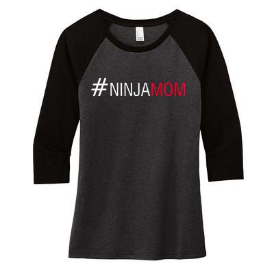 #NinjaMom Women's Tri-Blend 3/4-Sleeve Raglan Shirt