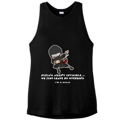 Ninjas Aren't Invisible Leave No Witnesses Ladies PosiCharge Tri-Blend Wicking Tank