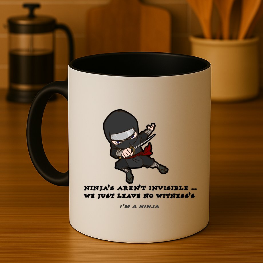 Ninjas Aren't Invisible Leave No Witnesses Mug
