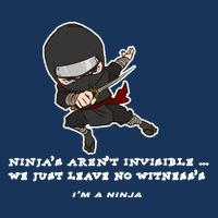 Ninjas Aren't Invisible Leave No Witnesses Drawstring Bag