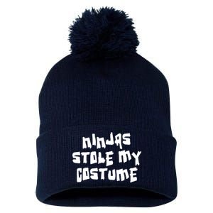 Ninjas Stole My Costume Halloween Pom Pom 12in Knit Beanie