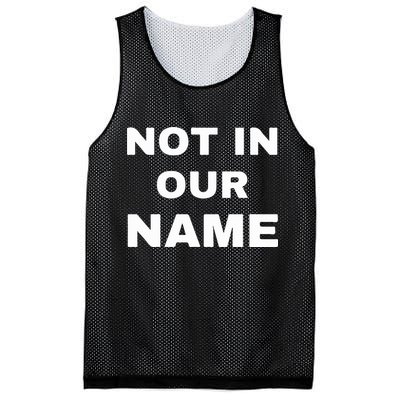 Not In Our Name Mesh Reversible Basketball Jersey Tank