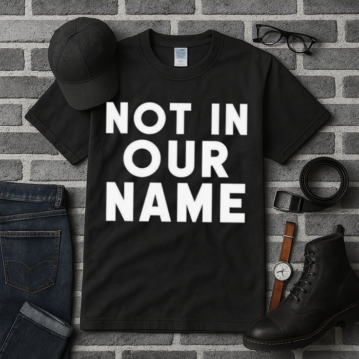 Not In Our Name Free Gaza Stop War In Palestine Tall T-Shirt