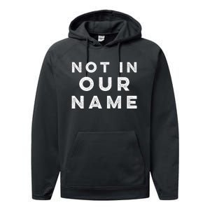 Not in our name  Jews say cease fire now  Performance Fleece Hoodie