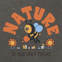 Nature Is Our Only Future Earth Day Bee Cotton Canvas Backpack