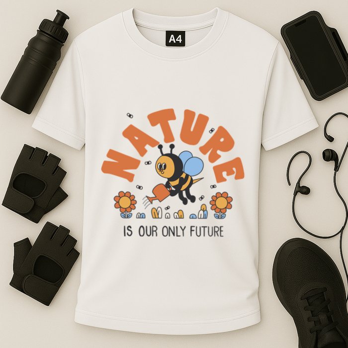 Nature Is Our Only Future Earth Day Bee Performance Shirt