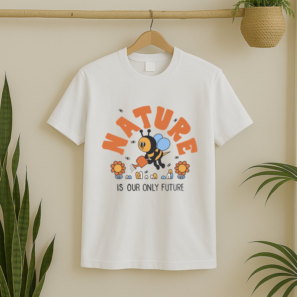 Nature Is Our Only Future Earth Day Bee T-Shirt