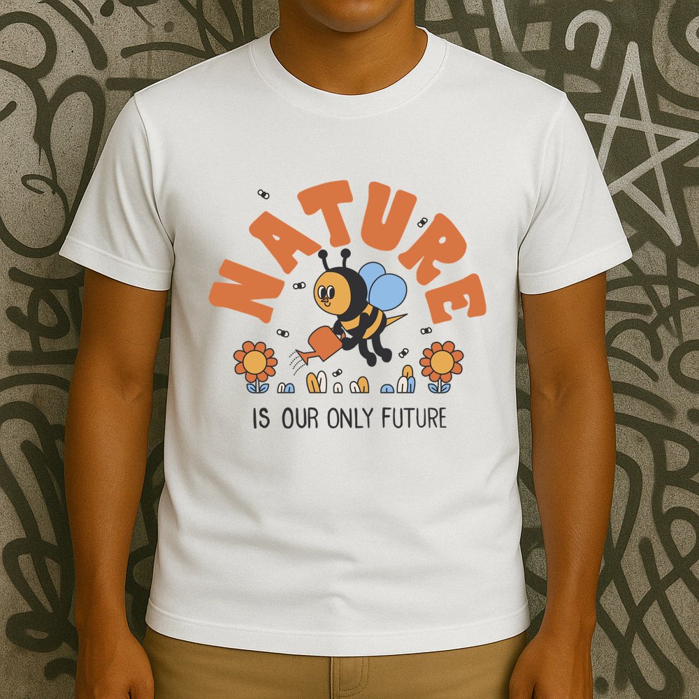 Nature Is Our Only Future Earth Day Bee T-Shirt