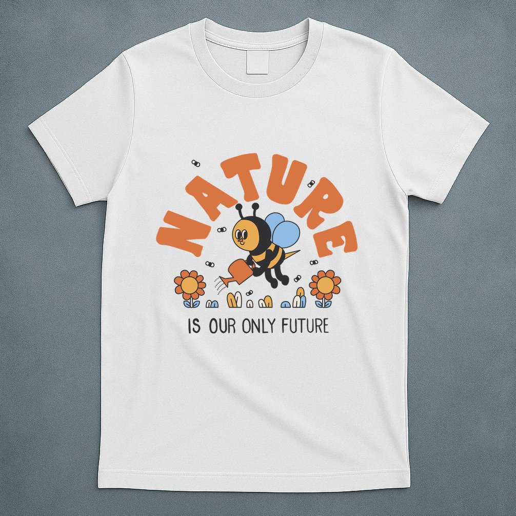 Nature Is Our Only Future Earth Day Bee T-Shirt