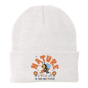 Nature Is Our Only Future Earth Day Bee Knit Cap Winter Beanie