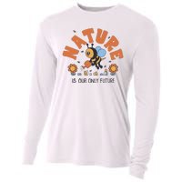 Nature Is Our Only Future Earth Day Bee Cooling Performance Long Sleeve Crew