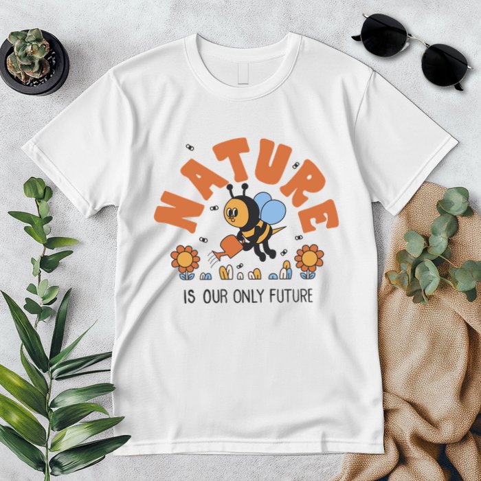 Nature Is Our Only Future Earth Day Bee Premium T-Shirt