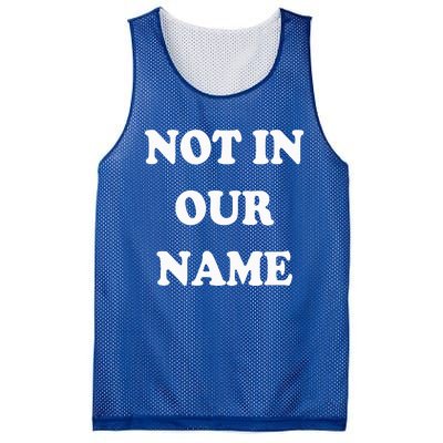 Not in Our Name American Jews Ceasefire Now Mesh Reversible Basketball Jersey Tank