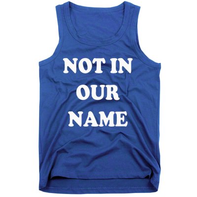 Not in Our Name American Jews Ceasefire Now Tank Top