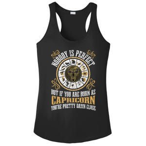 Nobody Is Perfect Capricorn Funny Zodiac Sign Ladies PosiCharge Competitor Racerback Tank