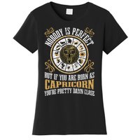 Nobody Is Perfect Capricorn Funny Zodiac Sign Women's T-Shirt