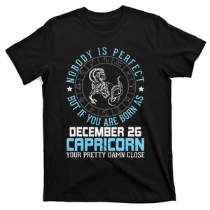 Nobody Is Perfect Capricorn Funny Zodiac Sign T-Shirt