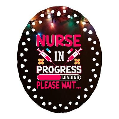 Nurse In Progress Loading Please Wait Nursing School Future Ceramic Oval Ornament