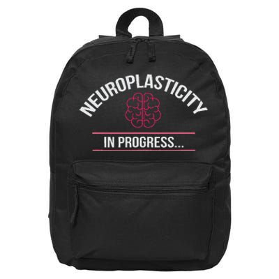 Neuroplasticity In Progress Stroke Survivor Rehab Recovery 16 in Basic Backpack