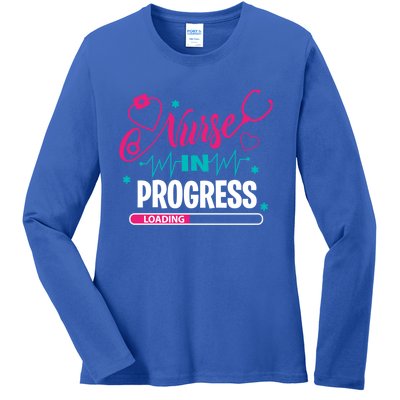 Nurse In Progress Nursing School Student Future Nurse Life Gift Ladies Long Sleeve Shirt